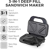 Tower T27020 3-in-1 Deep Fill Sandwich Maker with Interchangeable Plates view 2