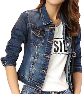 slim fit denim jacket womens