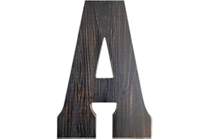 ABELOTS 14 Inch wood Letters for Wall Decor - Letter A for Hanging - Unique Blend of Rustic Vintage Western and Industrial Styles for Kitchen Bedroom Living Room(Big A)