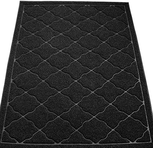 KW Pets Jumbo Size (47x35 in) Cat Litter Mat Non-Toxic, Easy to Clean Cat Litter Tracking - Best Kitty Litter Catcher with Litter Trapping Mesh to Prevent Litter Scatter for Litter Free Floors
