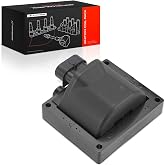A-Premium Engine Ignition Coil - 8-10489-421-0 | Compatible with Chevrolet Silverado 1500 2500, Tahoe &amp; GMC &amp; Oldsmobile, Pontiac, Isuzu, Buick, Cadillac Models &amp; More