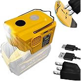 200W Power Inverter Compatible with Dewalt 20V Battery with 1 USB & 1 Type C DC 20V to AC 110-120V Battery Inverter. for Compliances Such as Phones Tablet Razors.