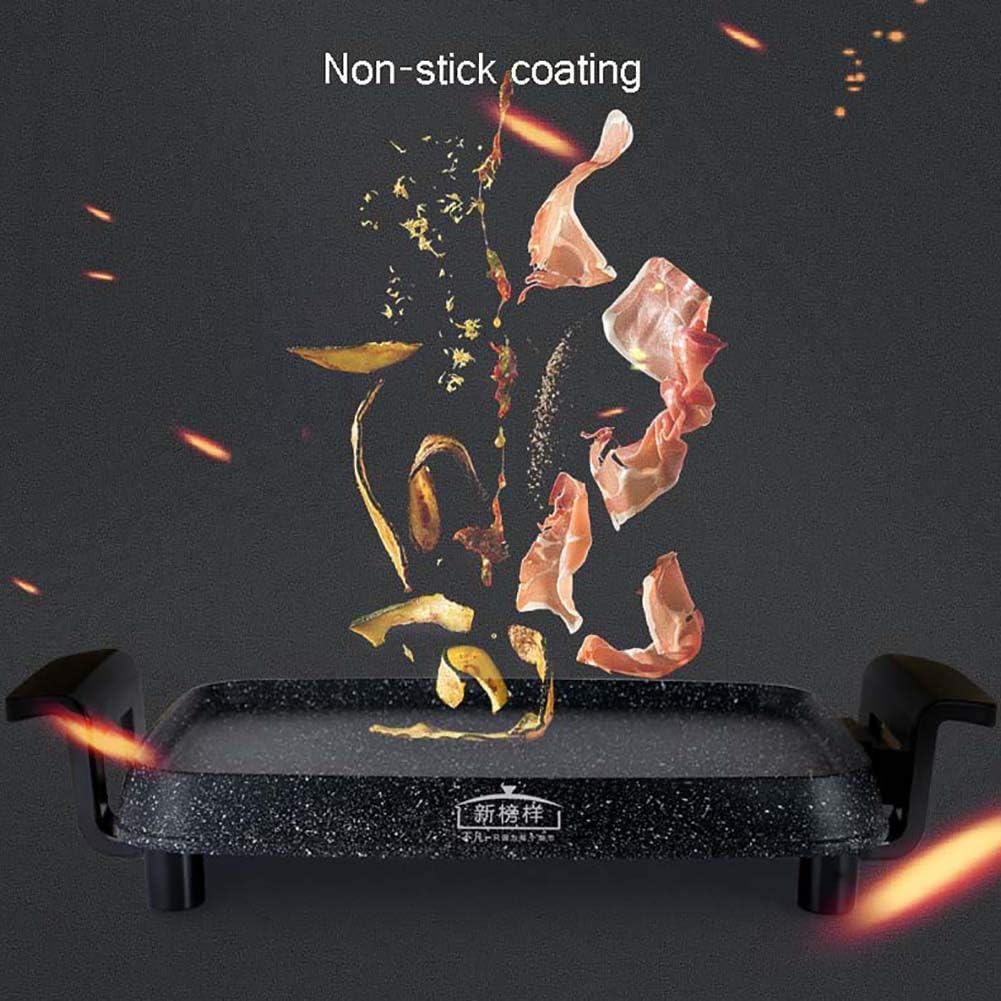 review BTSSA Indoor & Outdoor Lectric Non-Stick Grill Adjustable Temperature Control, Faster Heat Up, Low-Fat Meals,Dishwasher Safe Easy to Clean Design, 1500W
