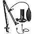 FIFINE Studio Condenser USB Microphone Computer PC Microphone Kit With Adjustable Scissor Arm Stand Shock Mount for Instruments Voice Overs Recording Podcasting Youtube Karaoke Gaming Streaming-T669