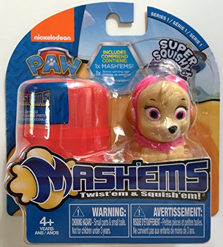 Skye Paw Patrol Mashems ( Mashems ) Series 1 with Bonus Carry Case Nickelodeon Squishy Dog