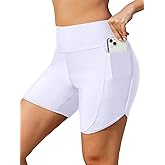 SHEKINI Women's 5" Swim Board Shorts Quick Dry High Waisted Beach Swimming Bottoms with Liner Pockets