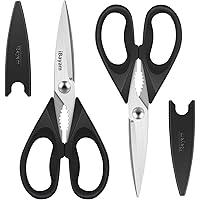 Kitchen Shears, iBayam 2-Pack Kitchen Scissors Heavy Duty Meat Scissors, Dishwasher Safe Cooking Scissors, Multipurpose…