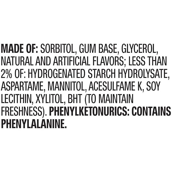 ORBIT GUM PEPPERMINT SUGAR FREE CHEWING GUM, SINGLE PACK, 14 PIECE