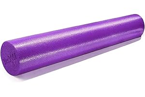 Yes4All Medium Firm Round PE Foam Roller 12, 18, 24, 36 Inches for Pilates, Yoga, Stretching, Balance & Core Exercises