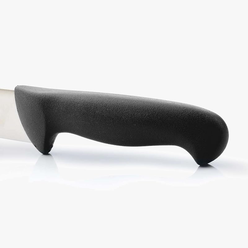 Faca de talhante da gama Nitrum Stainless Steel. Faca de carne. Cabo de polipropileno preto. Sistema de identificação de cores para uso prolongado e intenso. Série 2900. Cor preta.