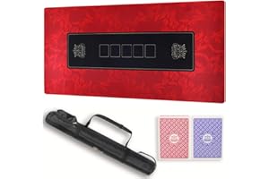 GUTSHOT Foldable Casino Quality Poker Mat | Water Resistant Poker Table Cloth, Soft Multi-Spandex | Waterproof, Noise-Free Gameplay | Includes Carrying Bag and 2 Gift Poker Card Packs