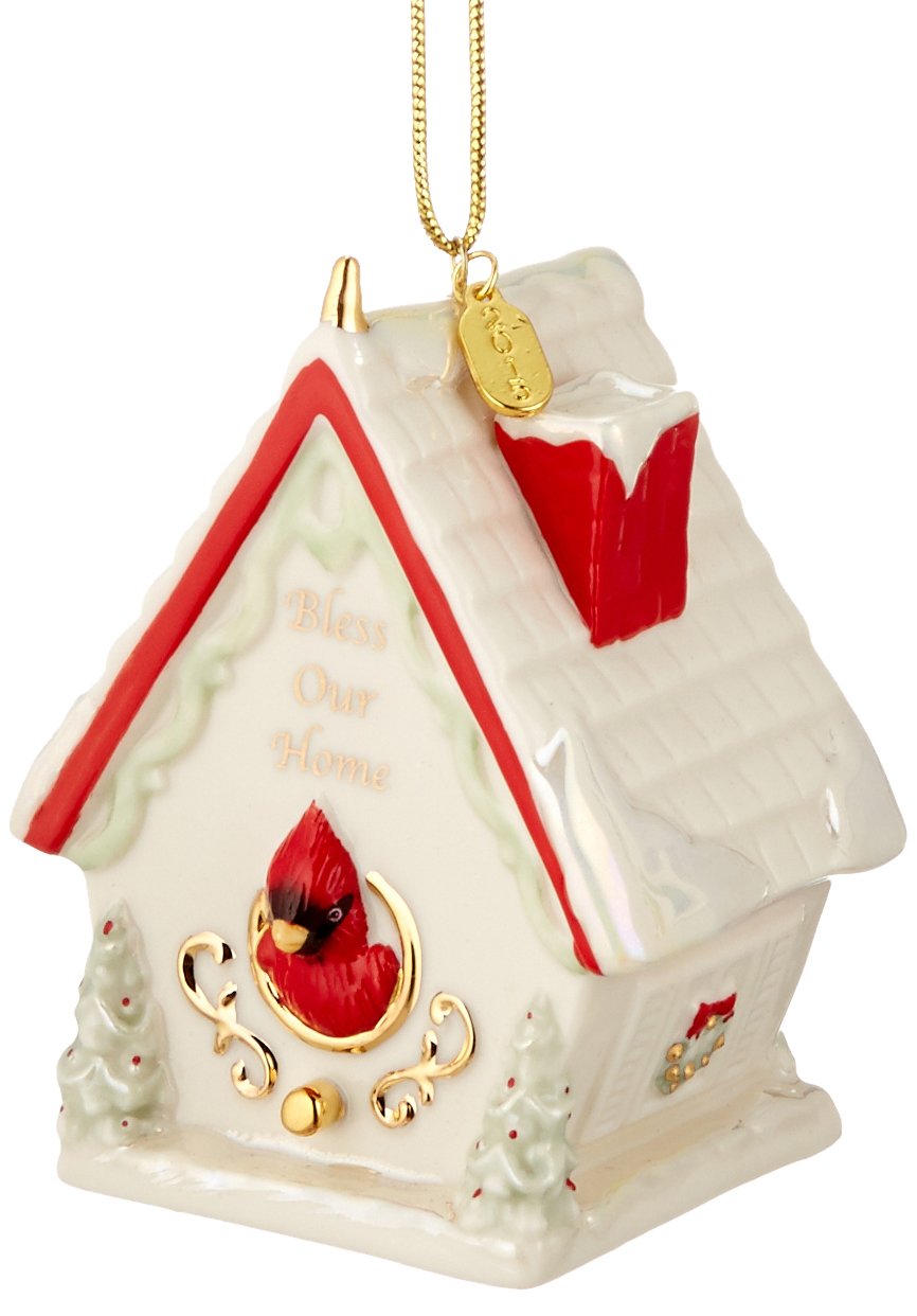 Festive Cardinal Birds Christmas Ornaments