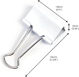Rapesco 1493 19 mm Foldback Clips White Pack of 80 view 5