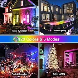 LED Flood Light Outdoor 400W Equivalent, RGB