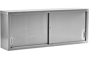 THORINOX TWCA-1436-SS Stainless Steel Wall Cabinet with Lock - 36" x 14" x 24" - Commercial Grade - Ideal for Garage, Restaur