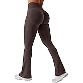 YEOREO Women's Mini Flare Workout Butt Lifting Hidden Scrunch Seamless Yoga Legging Pants