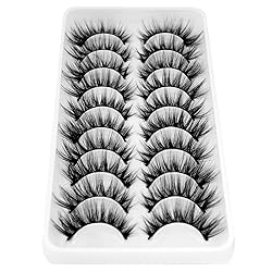 BlueSmurfs False Eyelashes Cat Eye Lashes Bulk Faux