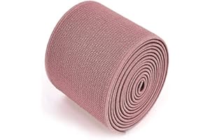EQARP 1 Roll Flat Elastic Cord 1.5-Inch Wide by 3-Yard Double-Side Twill Elastic Band(#28 Light Pink)