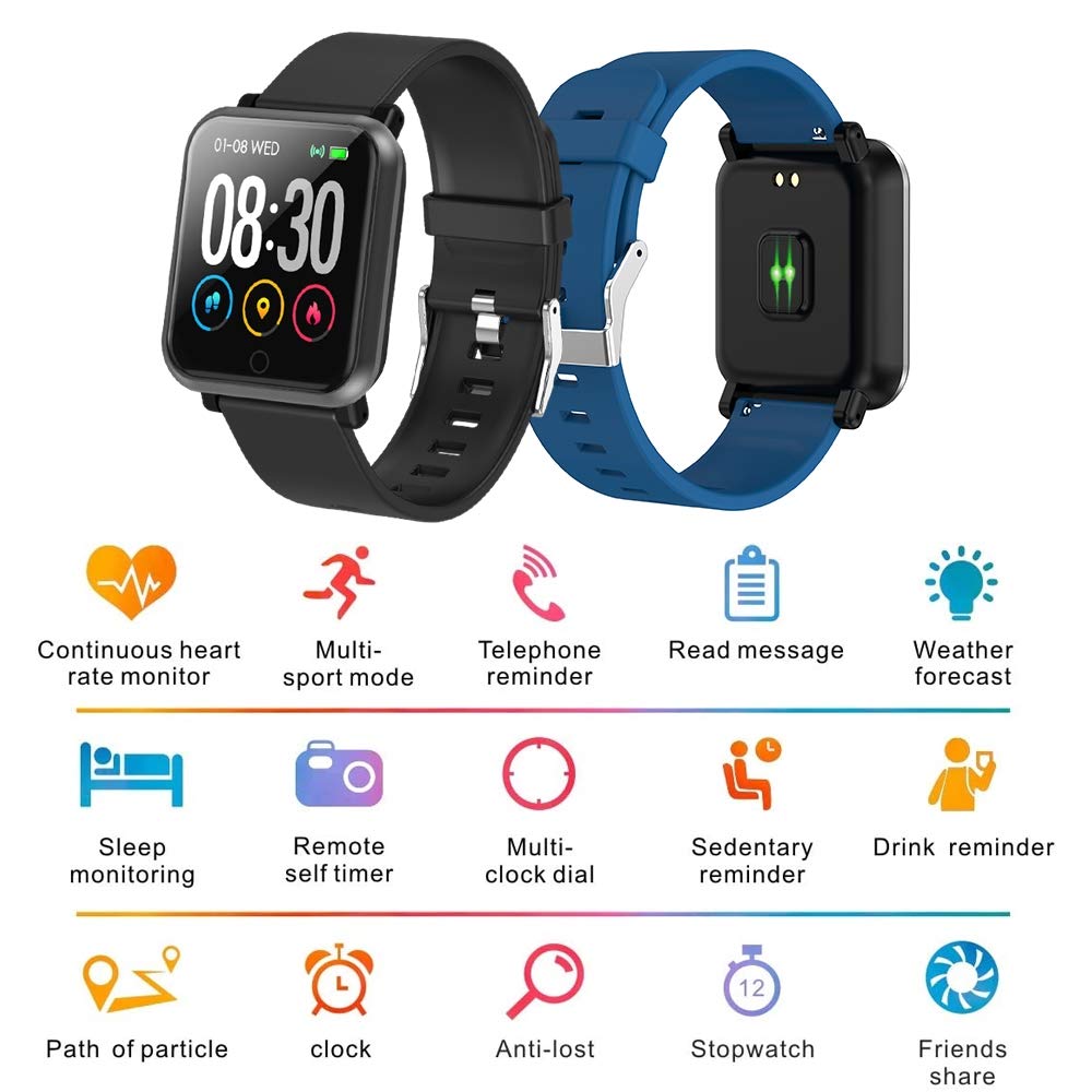 Fitness Tracker Waterproof Activity Tracker Smart Watch With Heart