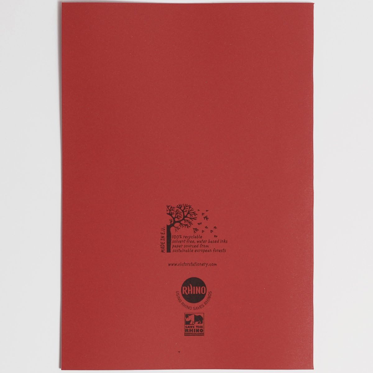Rhino A4 Exercise Books, 48-Page / 12mm Lined Paper Notebook, 10-Pack, Office & School Stationery Supplies, Red - Image 5