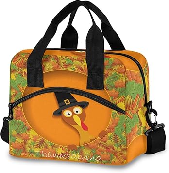 ALAZA Happy acción de Gracias de Hoja de Arce de Pavo, lonchera