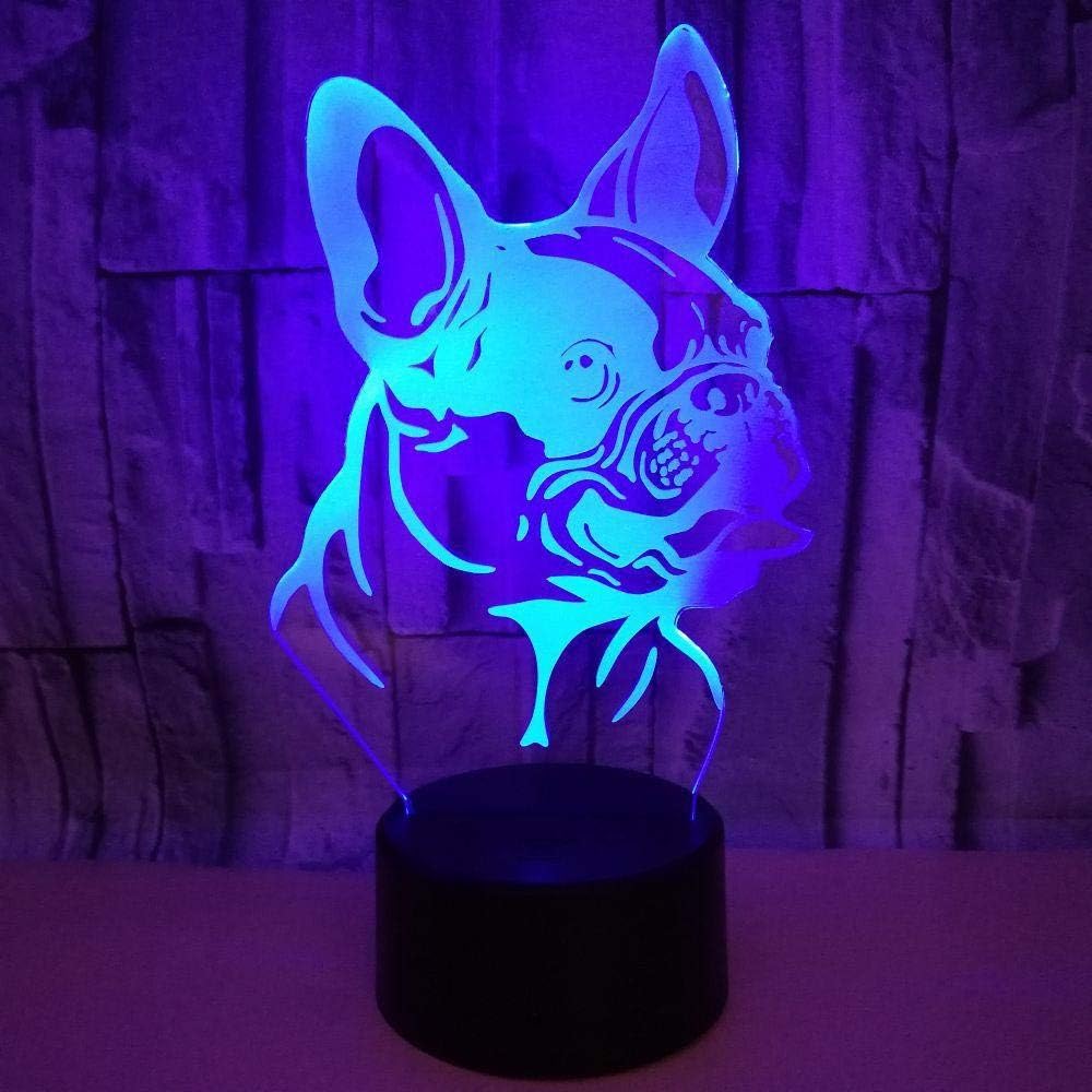 Mood Lights Table Lamp 3D Night Light Sand Dog Colorful Touch 3D Led Korean Desk Decorative Living Room Decoration Bedside Lamps