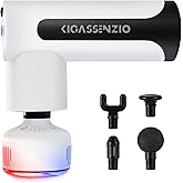 KIGASSENZIO Percussion Massage Gun Deep Tissue, Muscle Massage Gun with Heat and Cool for Whole Body Back Pain Relief, Powerf