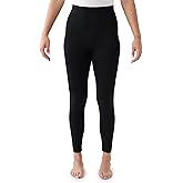 MUKS LUKS Women's 4" High Waisted Fleece Lined Leggings