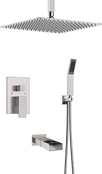 Sr Sun Rise Srsh Cbts1203 Used Inch Tub Spout Rain Shower System