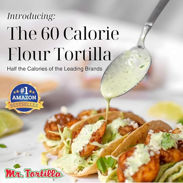 MR. TORTILLA 60 CALORIE WRAPS – 6″ DELICIOUS ARTISAN FLOUR TORTILLAS – SOFT TACO SHELLS MADE WITH AVOCADO OIL – TORTILLA WRAPS FOR BURRITO, QUESADILLAS, ENCHILADAS – (VARIETY PACK, 32 COUNT)