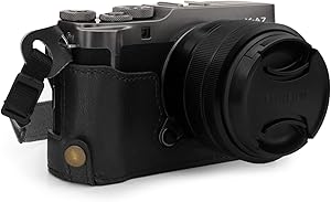 MegaGear Ever Ready Leather Camera Half Case Compatible with Fujifilm X-A7