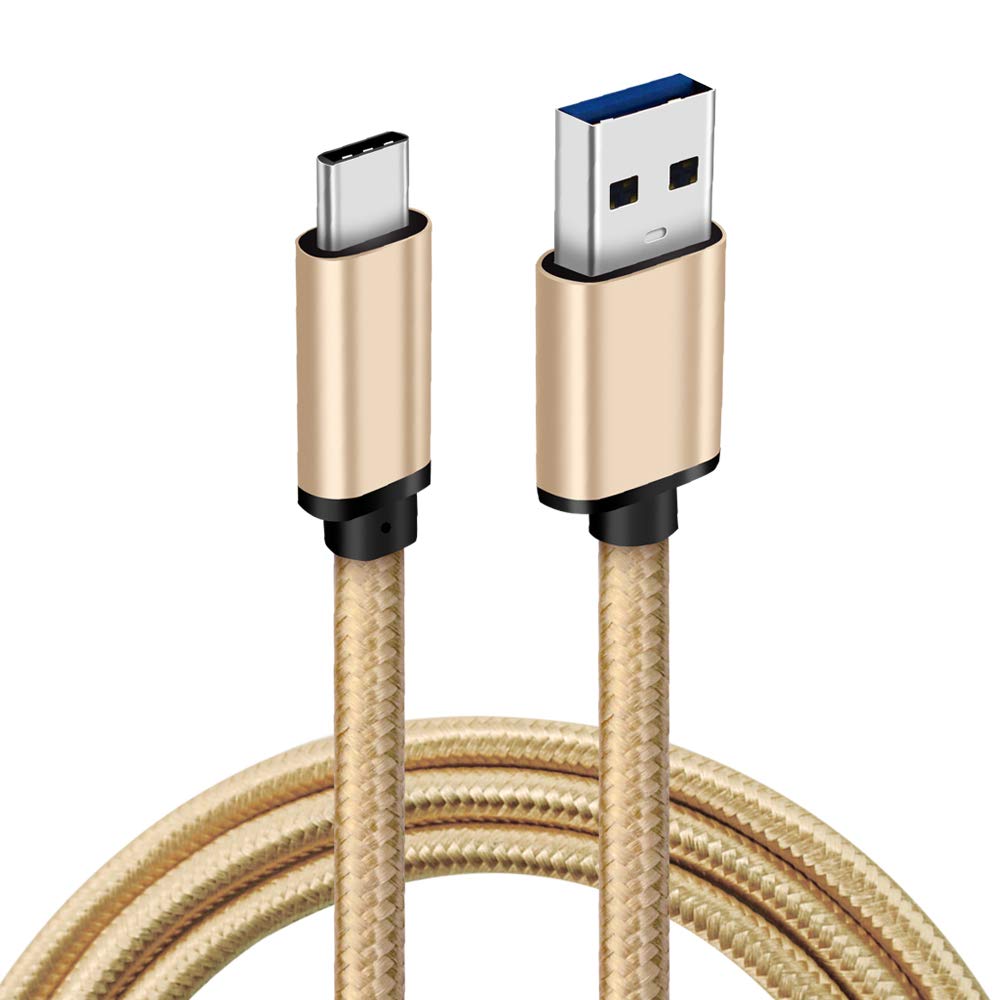 CBUS 2m Heavy-Duty Braided USB C Charger Cable Compatible with iPhone 16/15/Pro/Max/Plus, iPad Pro, iPad Air, iPad 10, iPad Mini, Galaxy Tab, Steam Deck (Beige Gold)