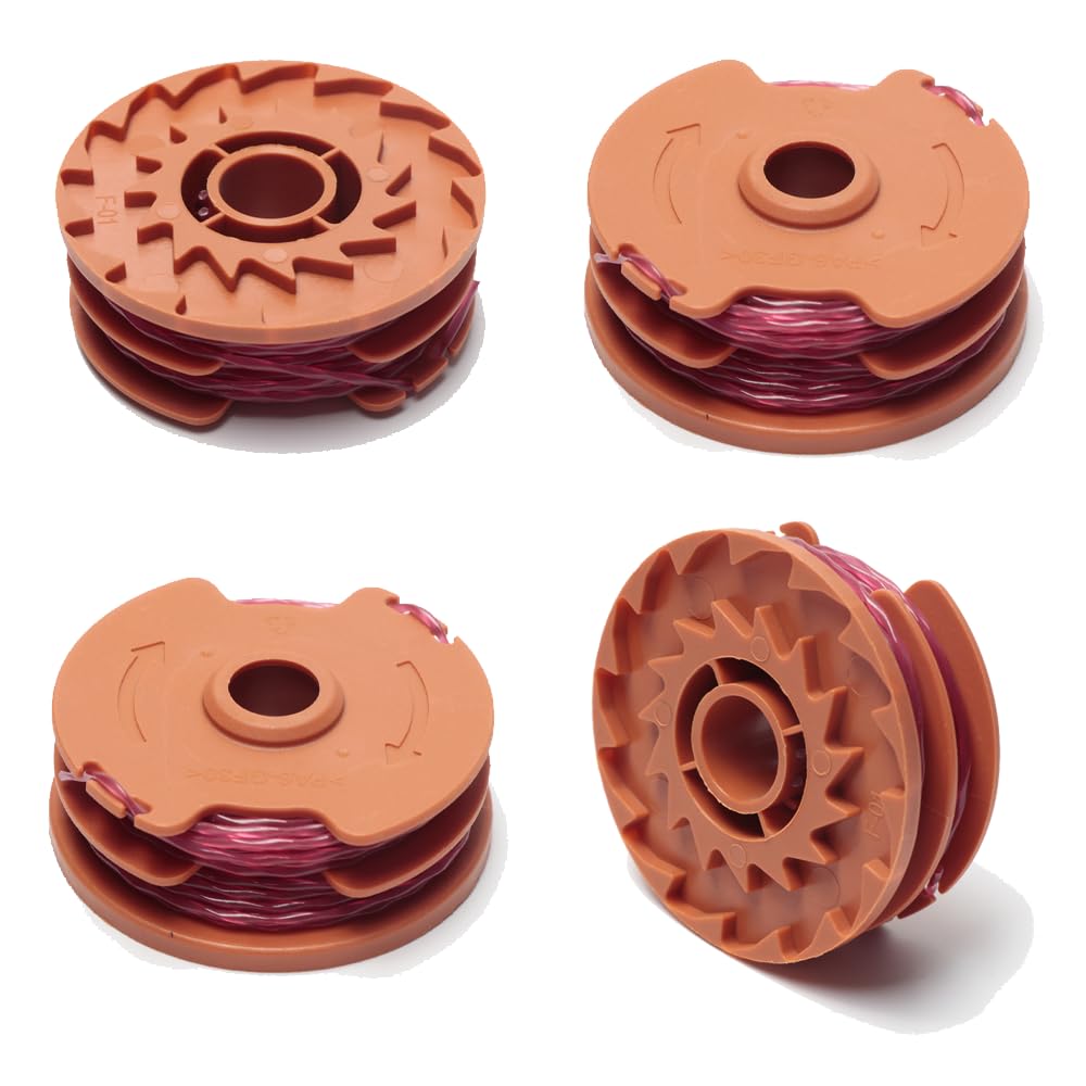 4pcs WX100 Strimmer Line Strimmer Spool Compatible with Worx WG119E Strimmer,Autofeed Spool and Line For McGregor MET6032 MET4530 MET3525