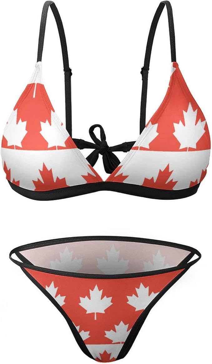 Amazon Com Canada Flag Red Maple Sexy Swimwear Piece My XXX Hot Girl