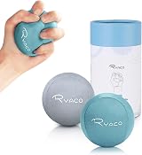 RYACO 2PCS Hand Exercise Gel Stress Balls Set Soft & Hard 2.3in Diameter