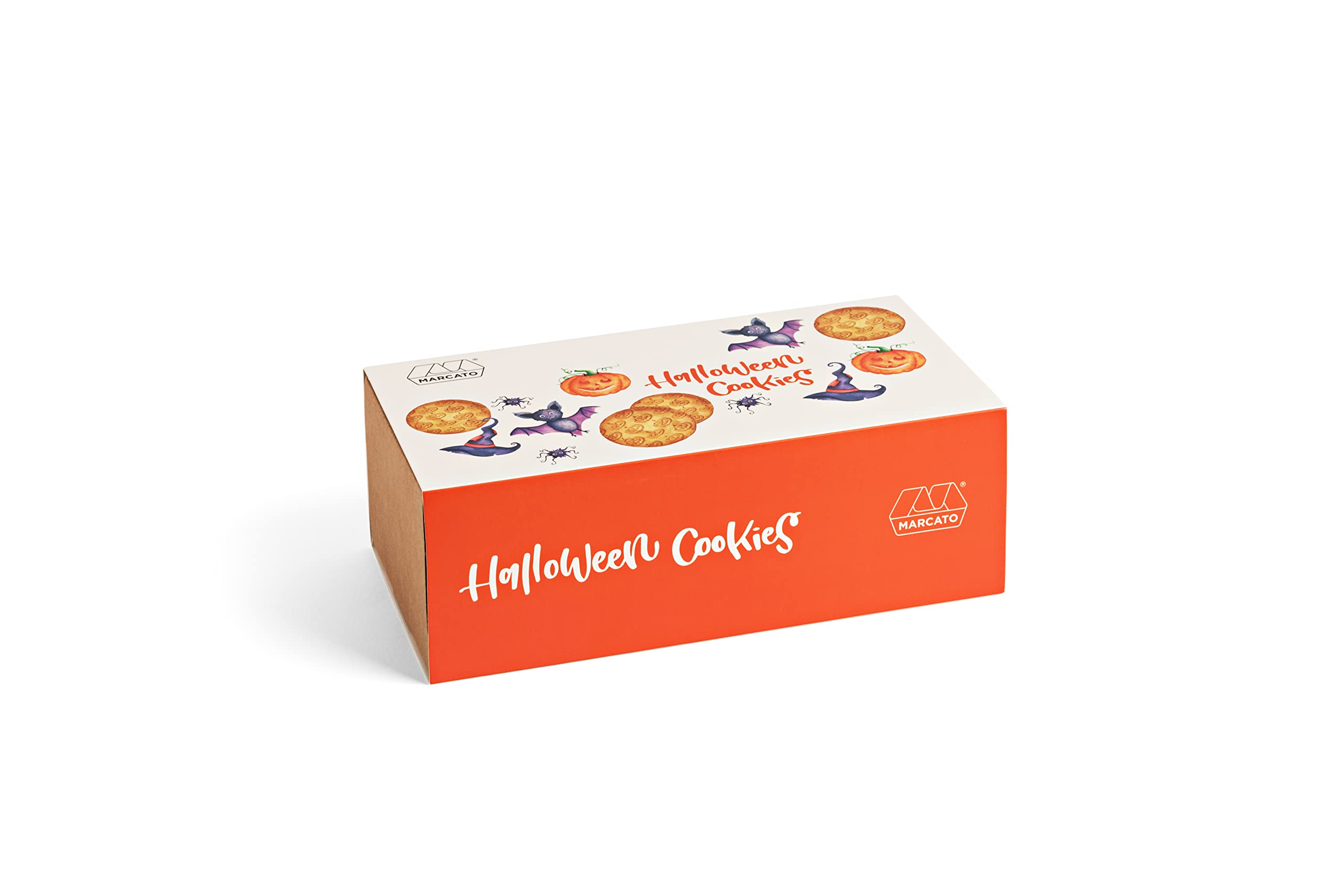 Marcato Biscuit Preparation Kit, Decorative Rolling Pin + 80 mm Round Cookie Mould + Halloween Recipe Book, Made in Italy Model: Halloween Cookies