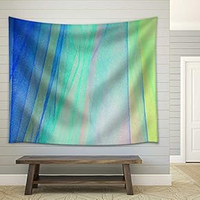 Colorful Tulle on Satin Fabric Background - Fabric Wall Tapestry Home Decor - 51x60 inches
