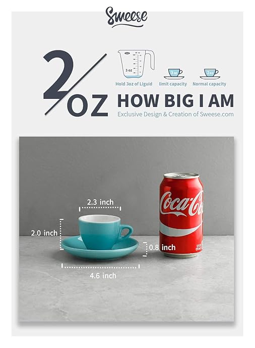 金盒特价 销量第一 Sweese 401.002 多彩咖啡杯碟6件套 6.4折.79 海淘转运到手约￥243