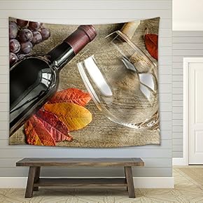Red Wine - Fabric Wall Tapestry Home Decor - 51x60 inches