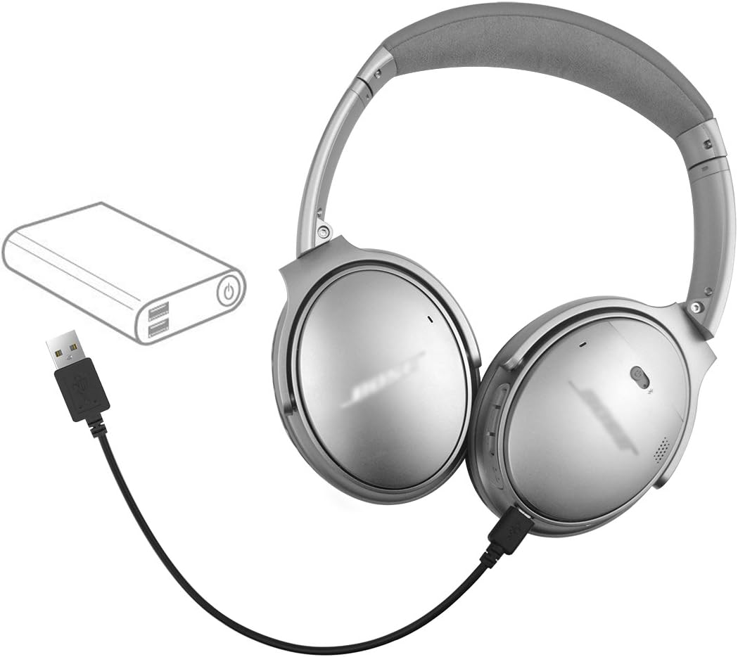 GEEKRIA USB Headphones Short Charger Cable Compatible with Bose QC35II QC35 QC25, JBL T450BT 700BT, Sony WH-CH700N WH-H900N - Image 5
