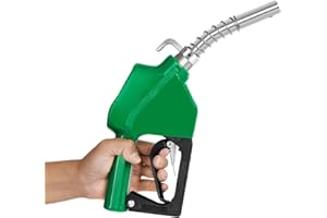 BEAUTIQ 3/4 inch NPT Automatic Fuel Nozzle, Automatic Shut-Off Fuel Nozzle Fuel Refilling Tool with 3-Speed Padlock（9-16 GPM）,13/16Spout Max Flow Rate 16 GPM,Used For Gasoline, Diesel, Gas Pump Nozzle Green