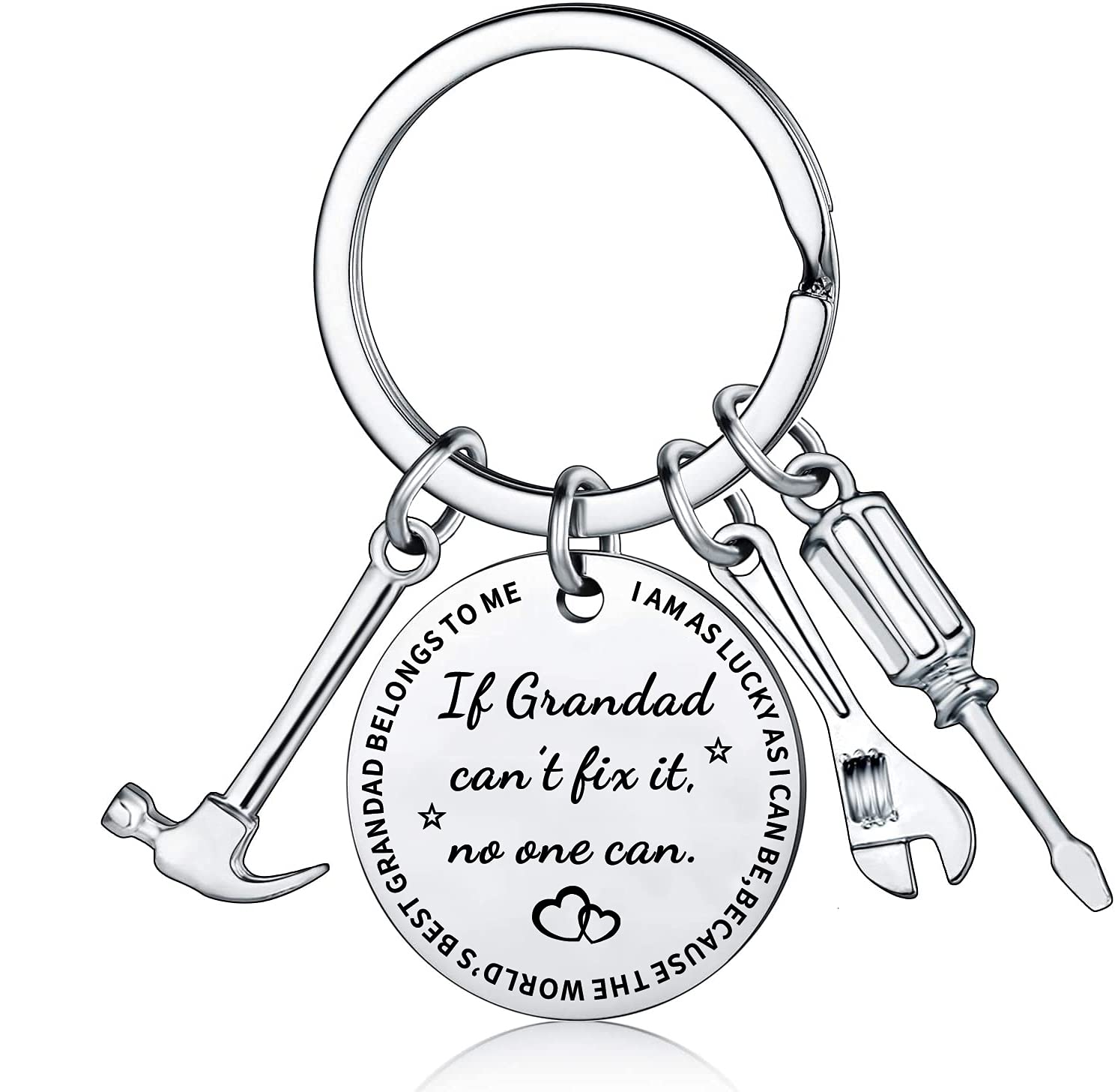 JMIMO Grandad Keyring Gifts Father's Day Birthday Gifts For Grandad Grandfather Grandpa