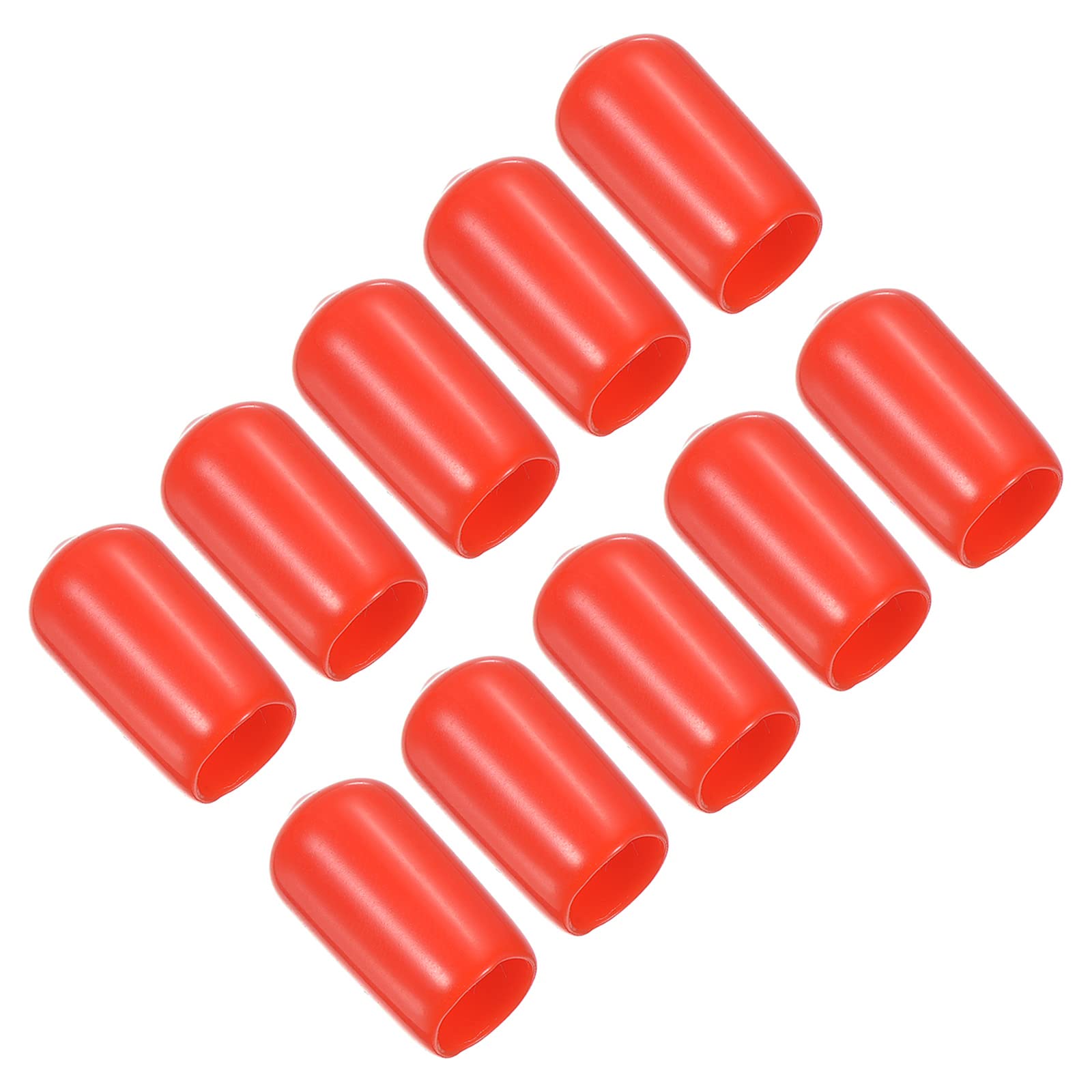 PATIKIL 10mm Pool Tip Cover, 10 Pack Billiard Cue Tip Protector Rubber Pool Cue Tips Head Tool Snooker Accessory for Billiard Club, Red