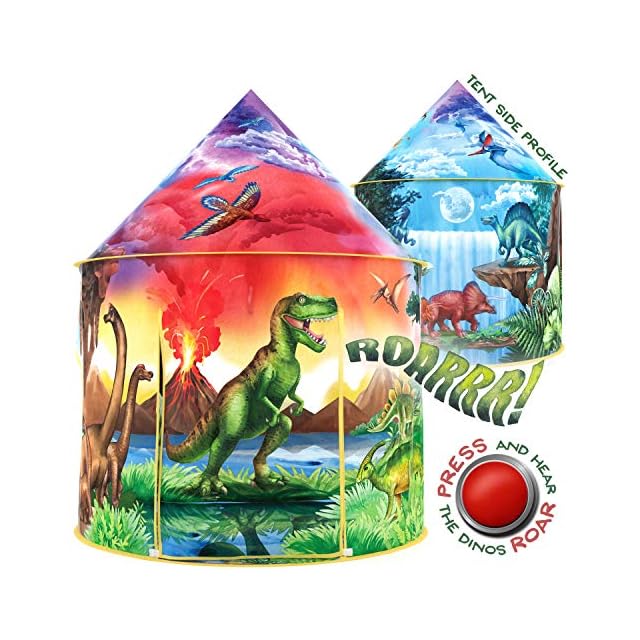 W&O Dinosaur Discovery Youngsters Tent with Roar Button, an