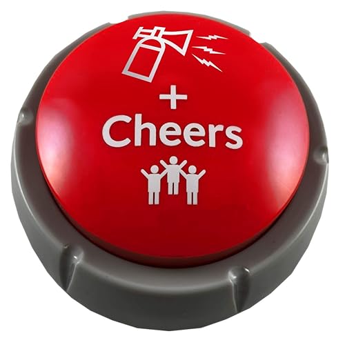 Airhorn Can Sound Button with Applause and Cheers, Funny Easy