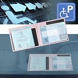 Vicloon Disabled Badge Holder PU Leather Blue Pink Hologram Safe Timer Holder view 6