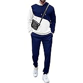 LecGee 2 Piece Men Hoodie Casual Hooded Athletic Tracksui Casual Running Jogging Sport Pants Suit Sets Outfits for men