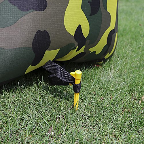 EDOBIL Outdoor Stakes, Durable Plastic Hold Beach Towel Stakes for Outdoor Camping, Picnics on a Blanket or Mat (12pcs Yellow)