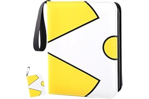 Daisiki Collectible Trading Card Albums，Card Binder Fits 400 Cards with 50 Removable Sleeves，Display Game Card Case book Holder for TCG, Sports Card, Yellow