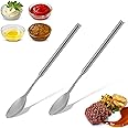 2Pcs Extendable Spoons, Stainless Steel Telescopic Spoon 24.4inch Long Cooking Spoon Stirring Spoon Stretchable for Barbecue 